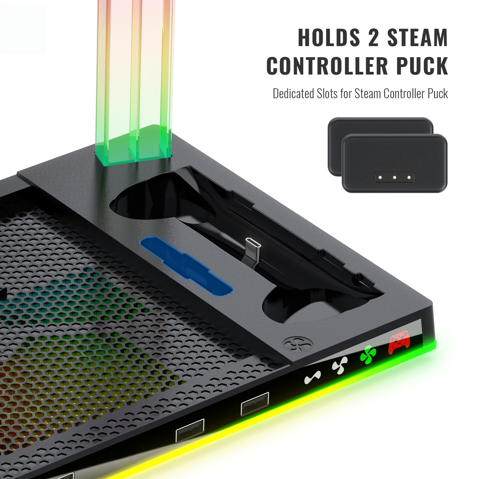 Headset Stand Rgb - For Steam Controller Stand Charging Dock