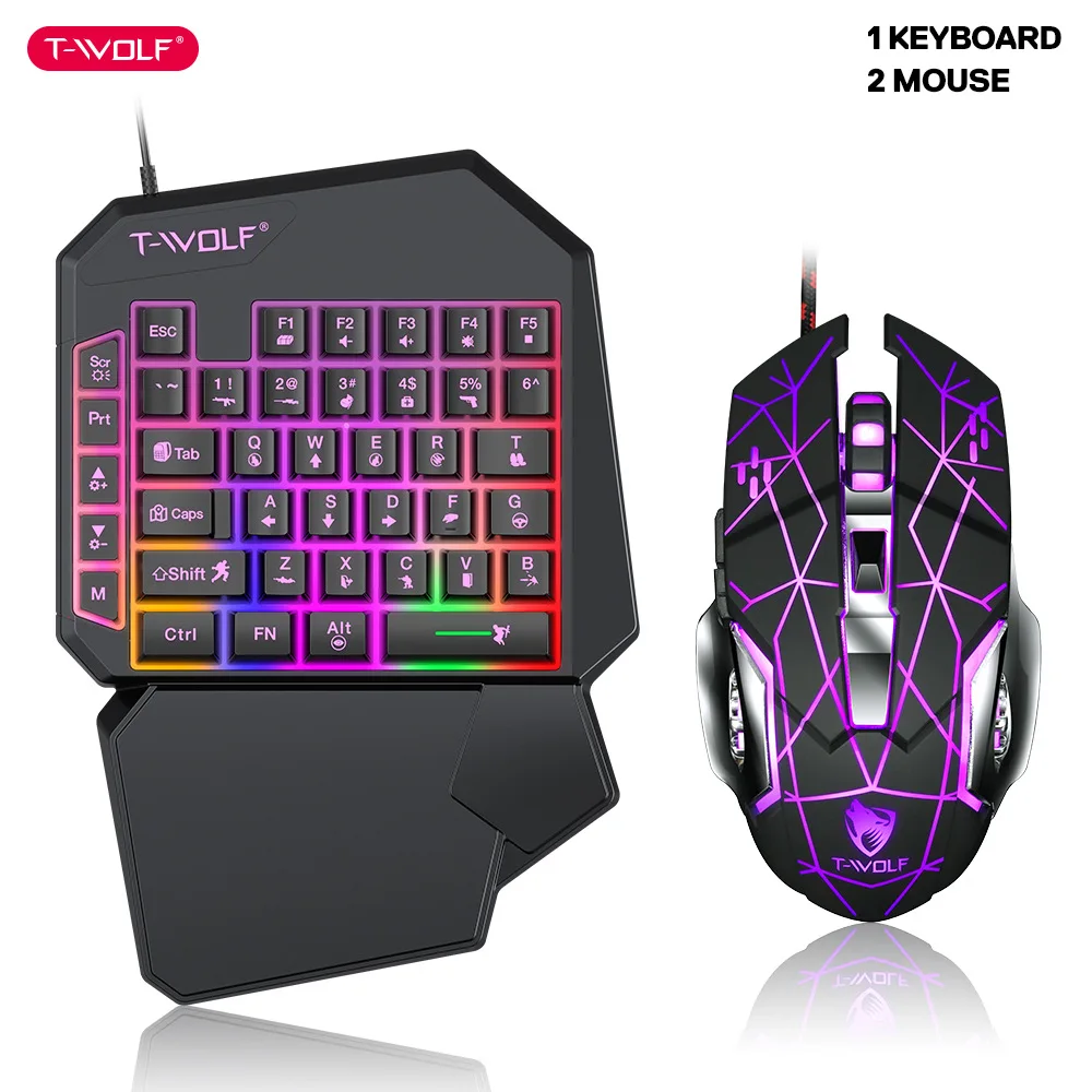 Gaming Accessories For Mobile - T-WOLF TF900 One Handed Keyboard Throne