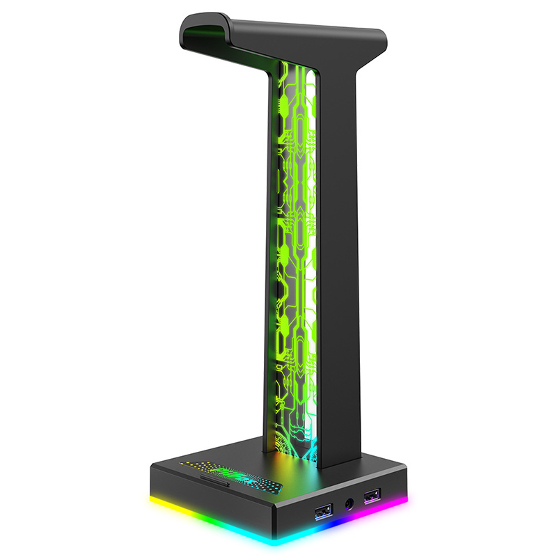 Headset Stand Rgb - RGB Gaming Headphone Stand Dual USB