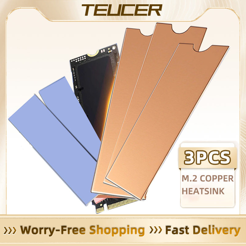 M2 Heatsink Cooler - TEUCER M.2 Copper Heatsink NVMe 2280