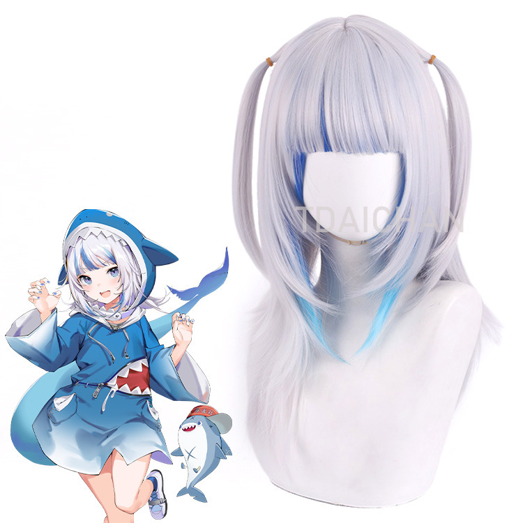 2025 Gawr Gura Cosplay Wig Whi - Virtual Gaming Accessories review and price