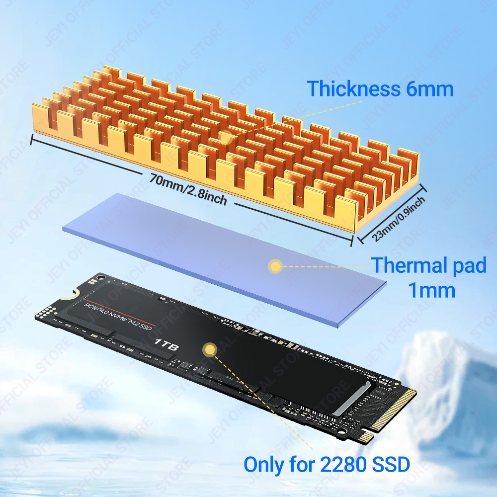 JEYI M.2 SSD Heatsink Aluminum - M2 Heatsink Cooler review and price