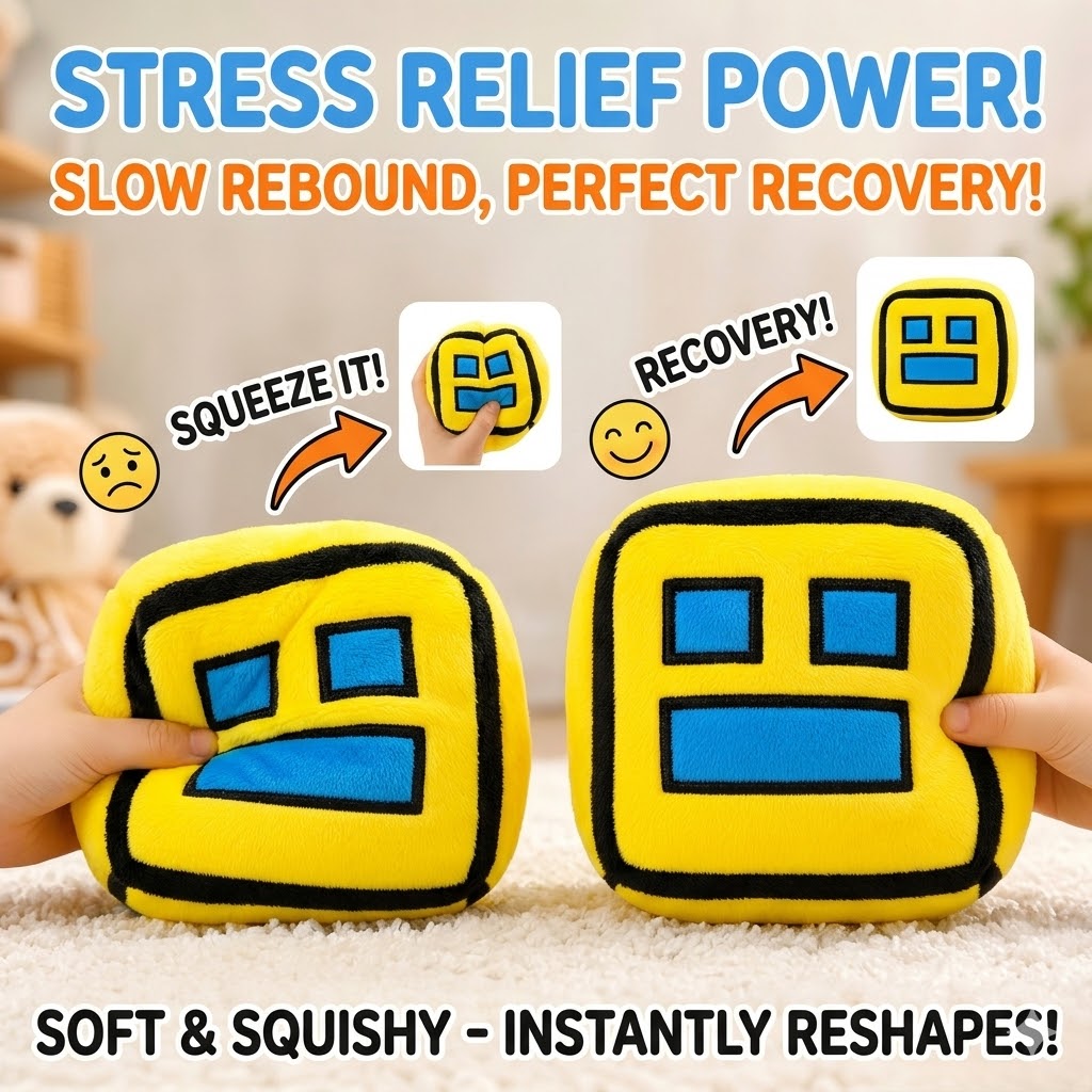 2026 Geometry Dash Cube Plush  - Gaming Accessories Toys review and price
