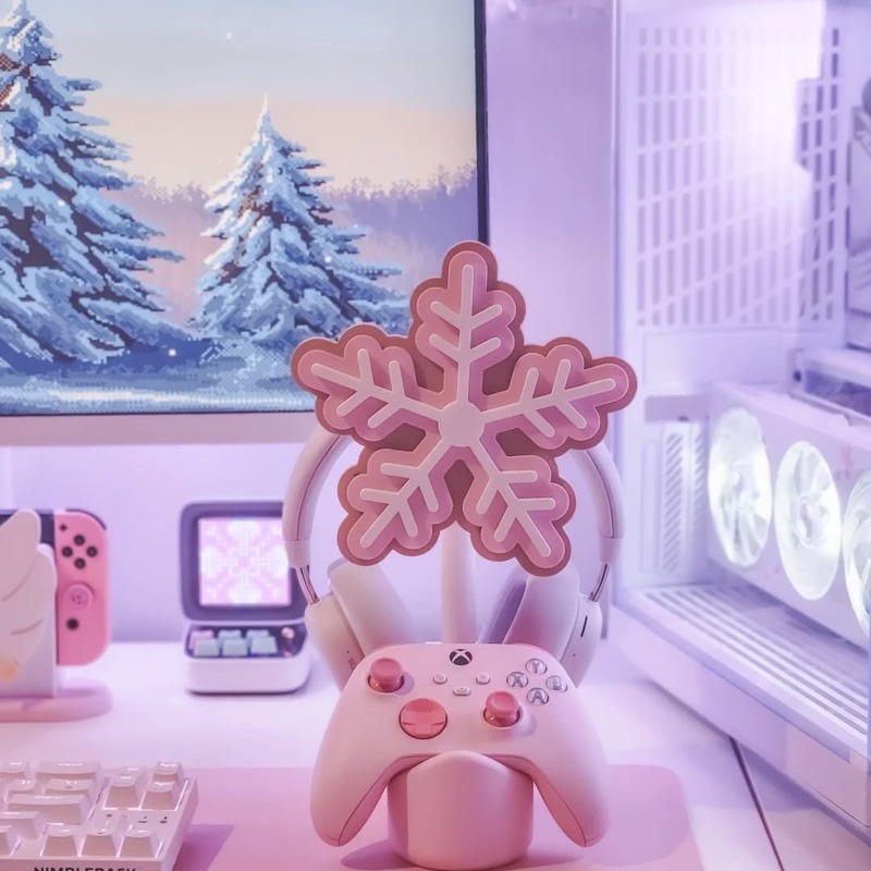 Snowflake Headphone Stand 3D P - Gaming Accessories To 3D Print review and price