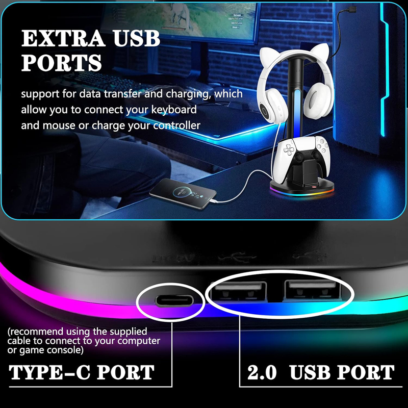 Controller Charging Station W  - Headset Stand Rgb review and price