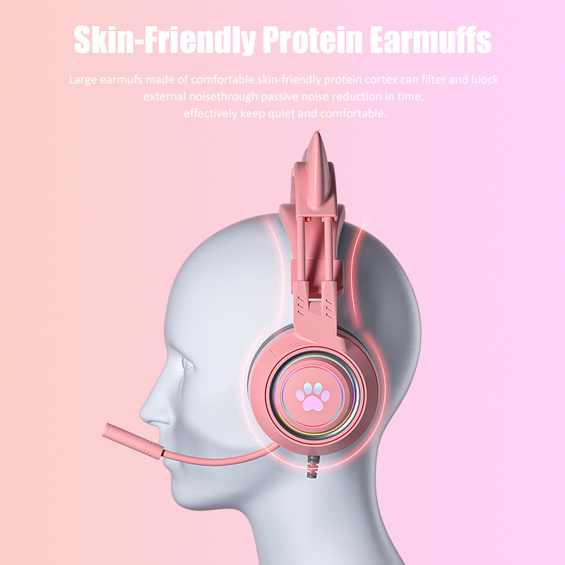Cute Cat Ear Gaming Headphones - Gaming Accessories Girly review and price
