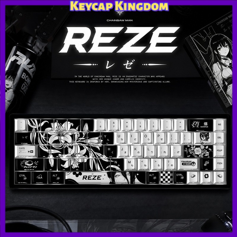 NEW Reze 5.0 Anime Keycaps Cha - Gaming Accessories To Gift review and price