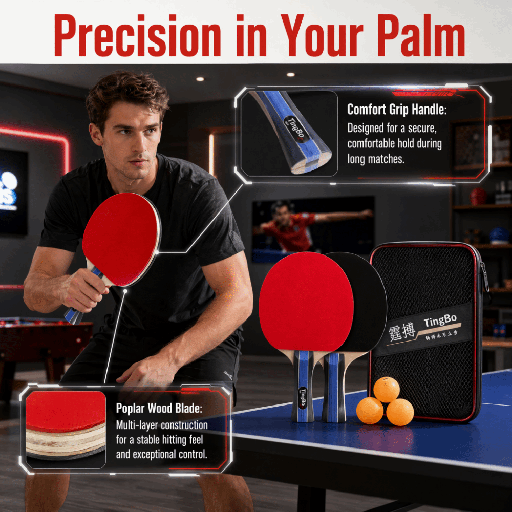 6PCS Poplar Wood Table Tennis  - Case Mesh Panel review and price