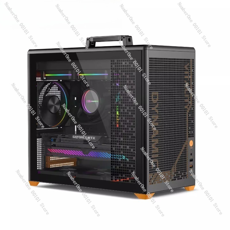 Portable MATX Computer Case wi - Case Mesh Panel review and price