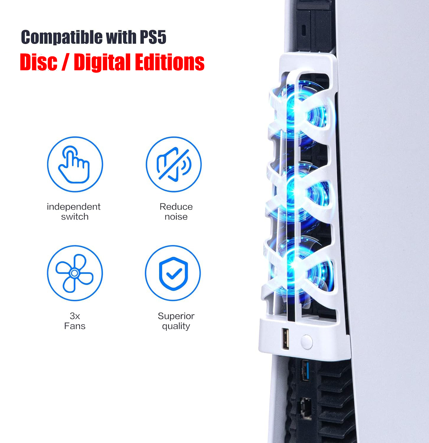 For PS5 Slient Cooling Fan wit - Gaming Accessories Playstation review and price