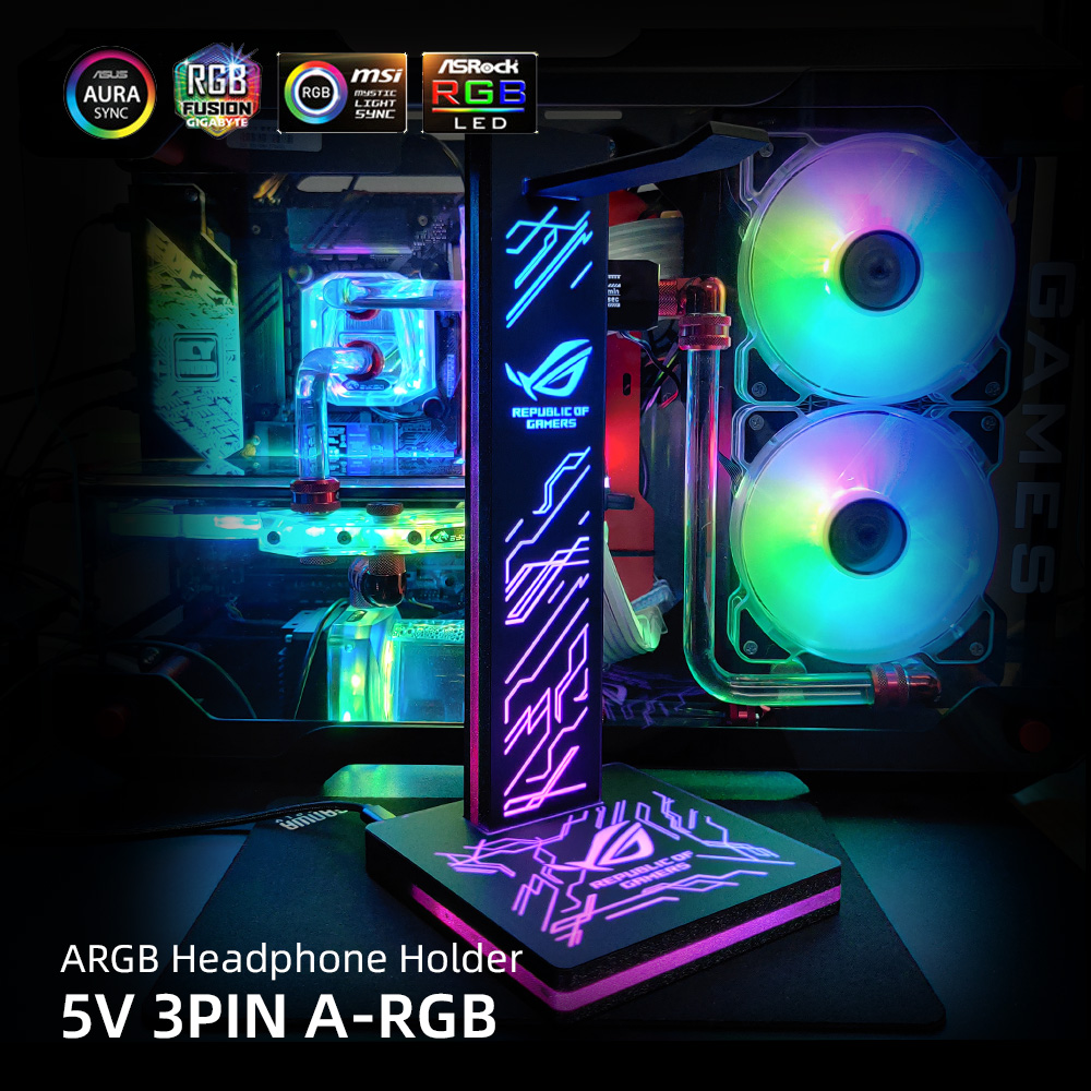 ARGB Headphone Holder PC Light - Headset Stand Rgb review and price