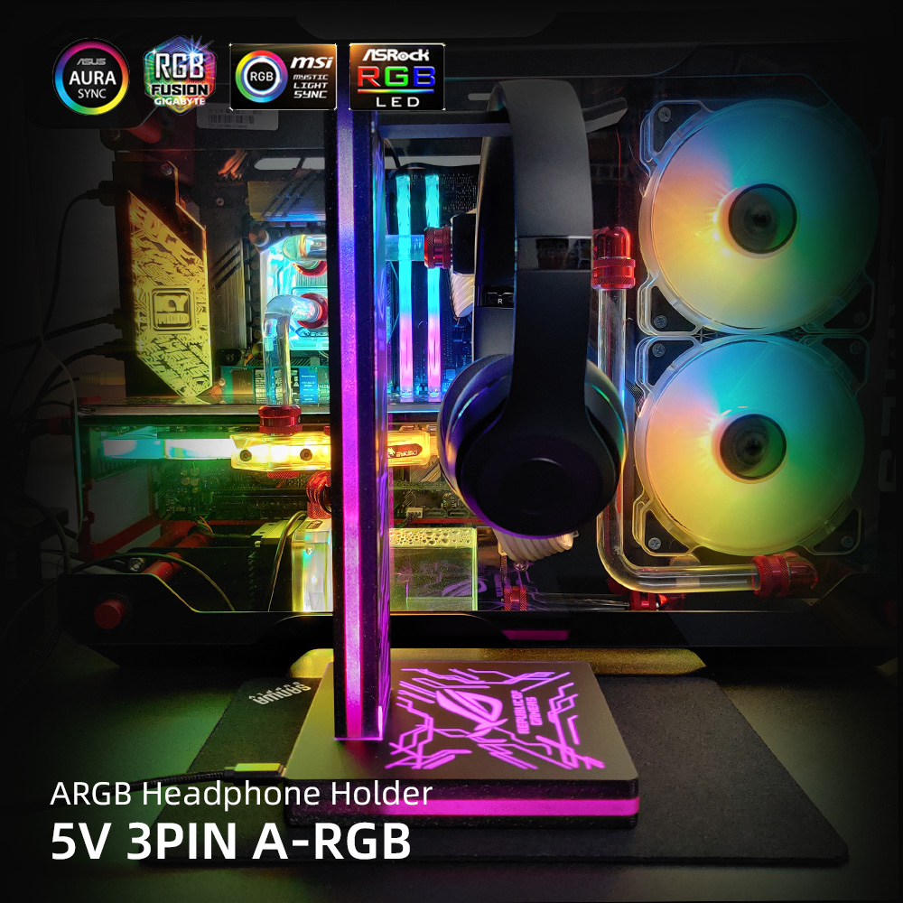 ARGB Headphone Holder PC Light - Headset Stand Rgb review and price